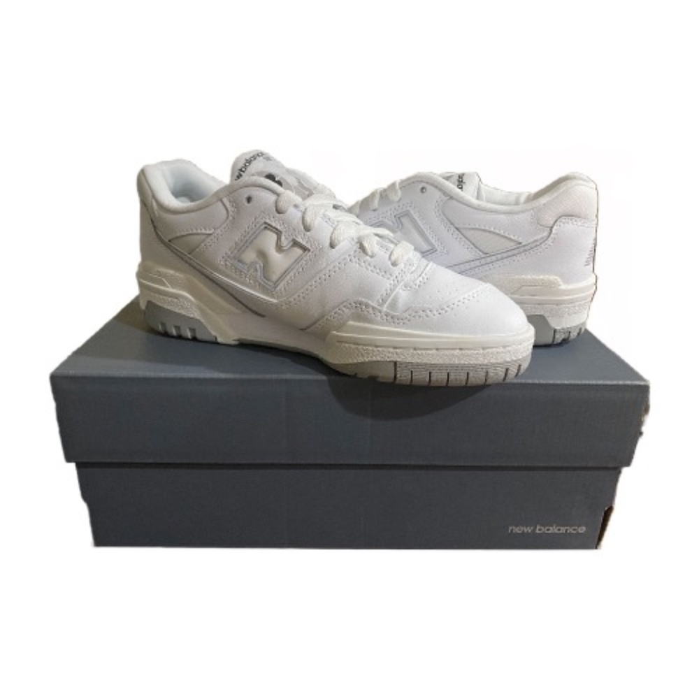 New Balance 550 White Gray Women 6 Mens 4.5